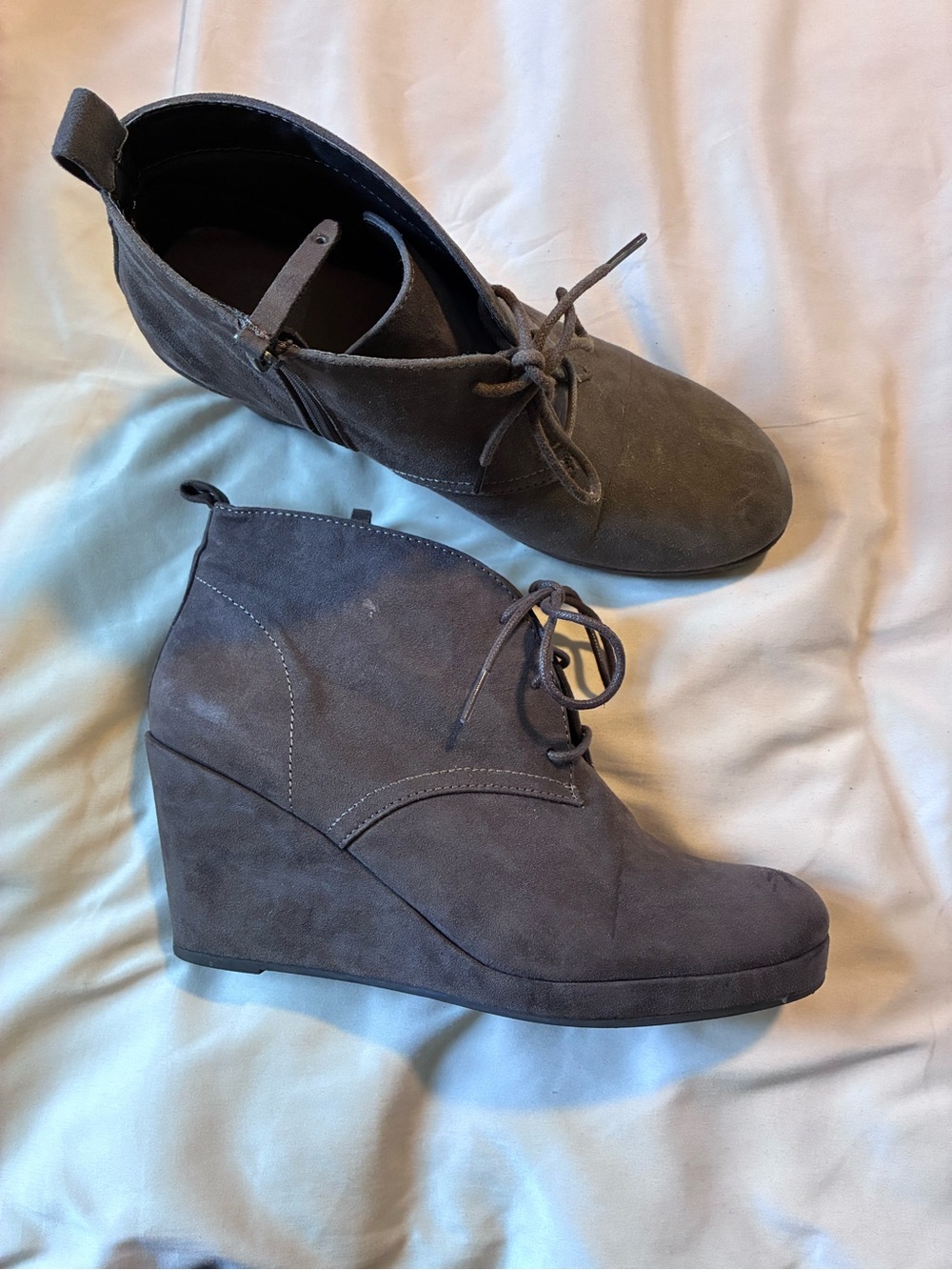 Dolce Vita Faux Suede Wedge Booties Size 10